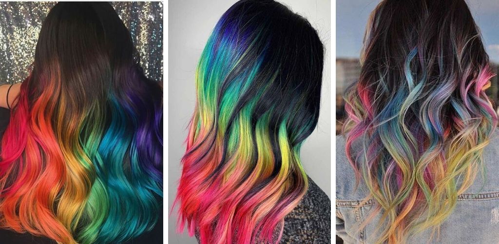 cabelo arco iris ombre