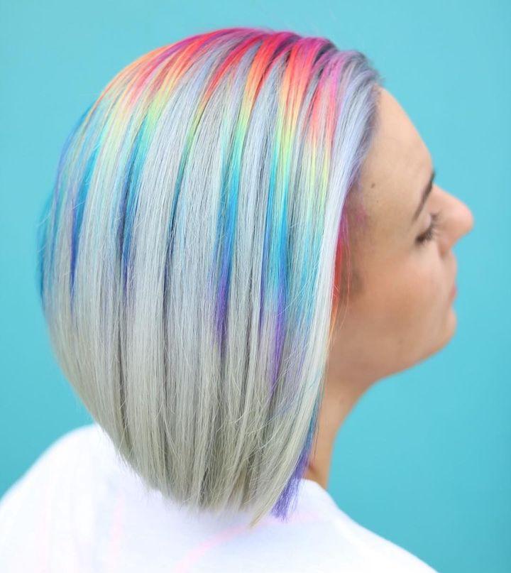 cabelo arco iris prism hair